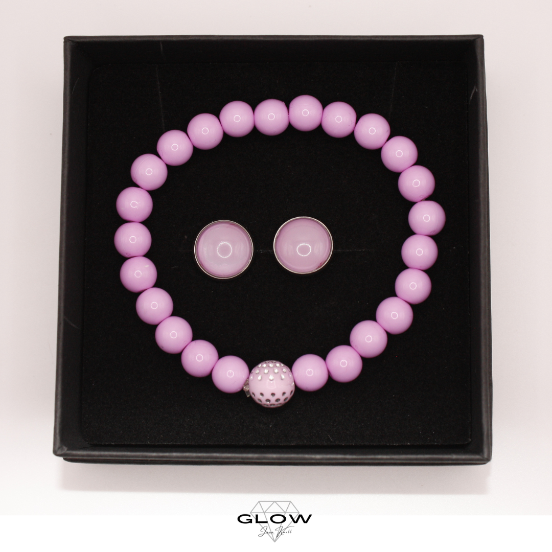 Schmuckset / Perlenarmband und Ohrstecker