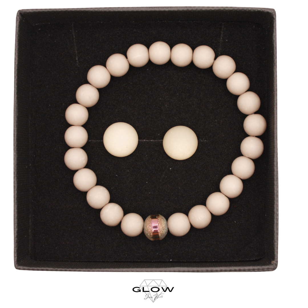 Schmuckset / Perlenarmband und Ohrstecker