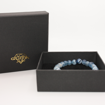 Blauer Feuerdrachen-Achat