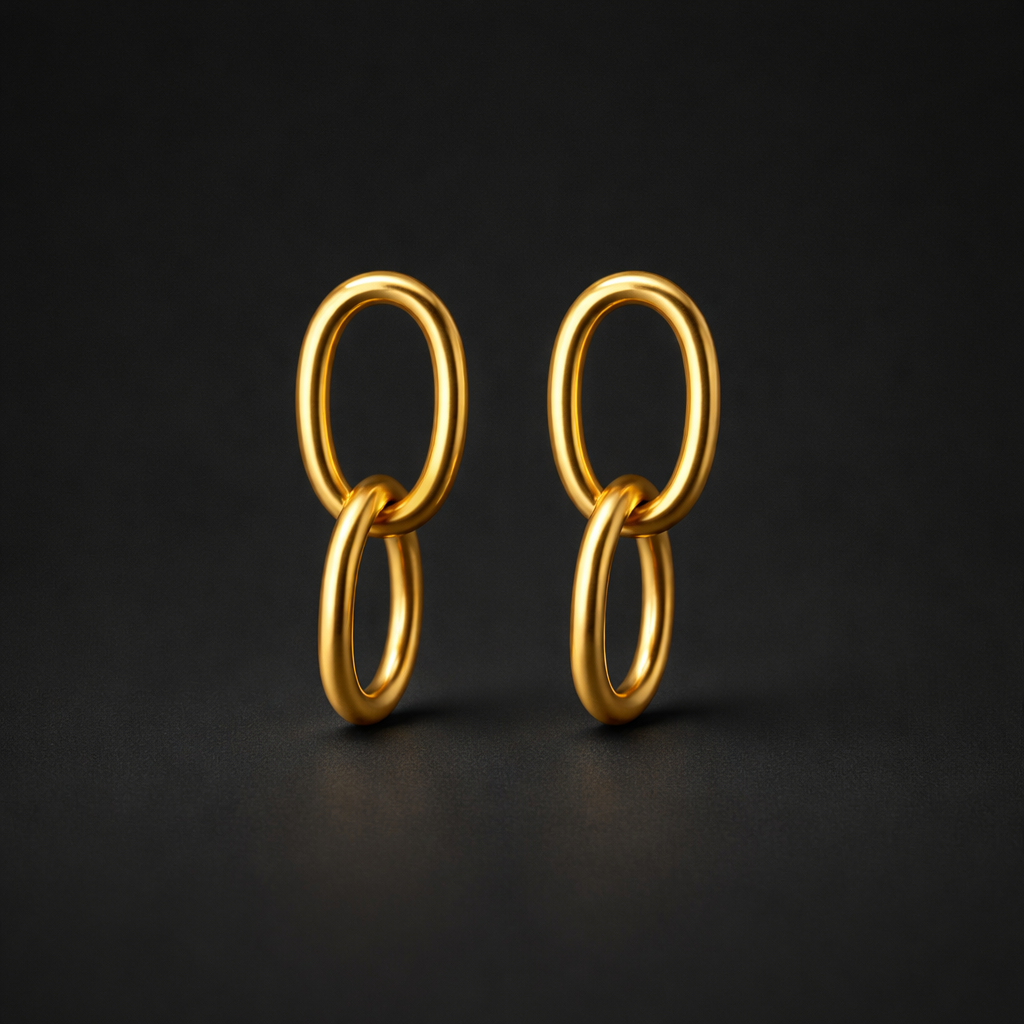 Chain Ohrhänger – 18k vergoldeter Edelstahl / B-Ware