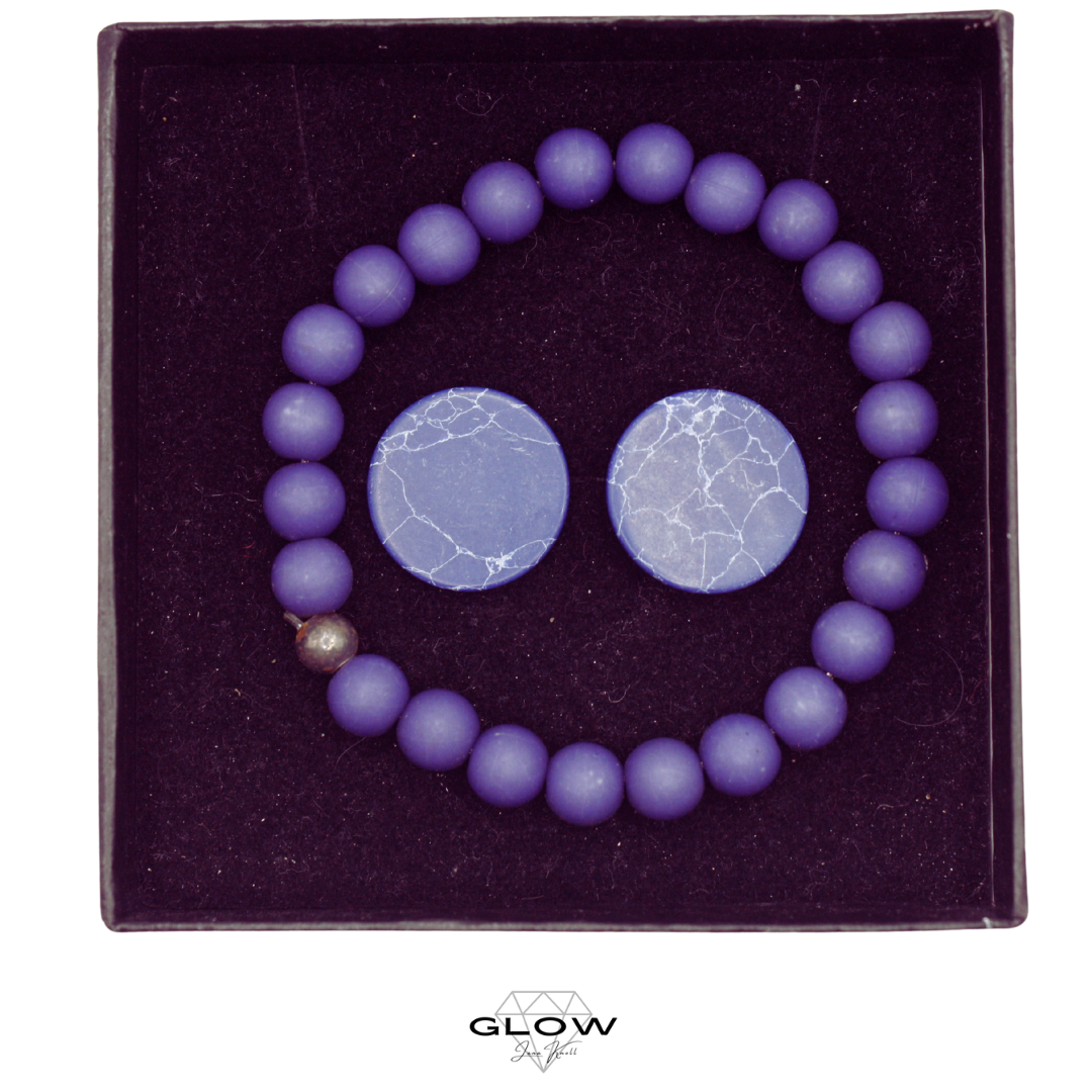 Schmuckset / Perlenarmband und Ohrstecker