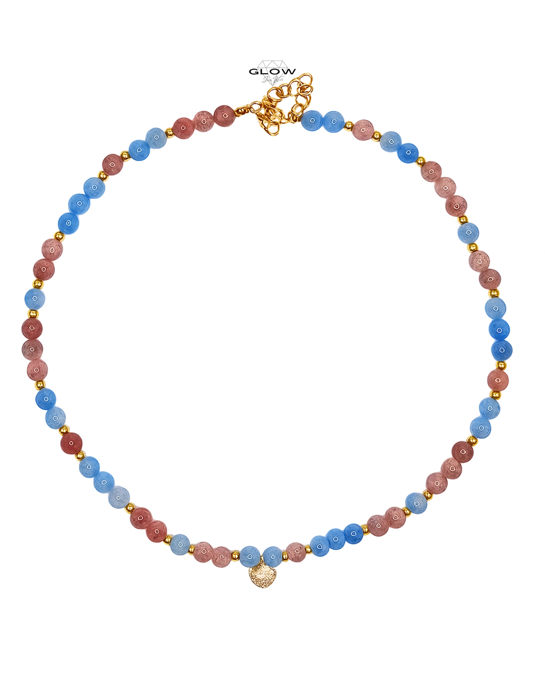 Halskette aus Natursteinperlen