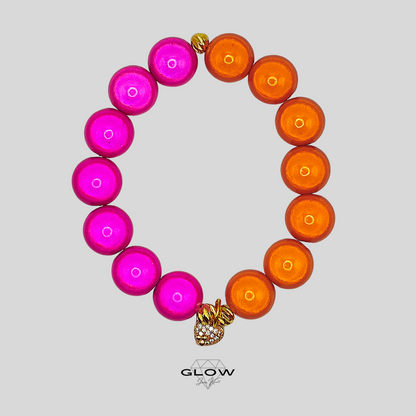 Statement-Armband "Duo" mit schillernden 14 mm Miracle Beads