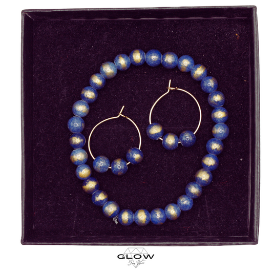 Schmuckset / Perlenarmband und Ohrhänger