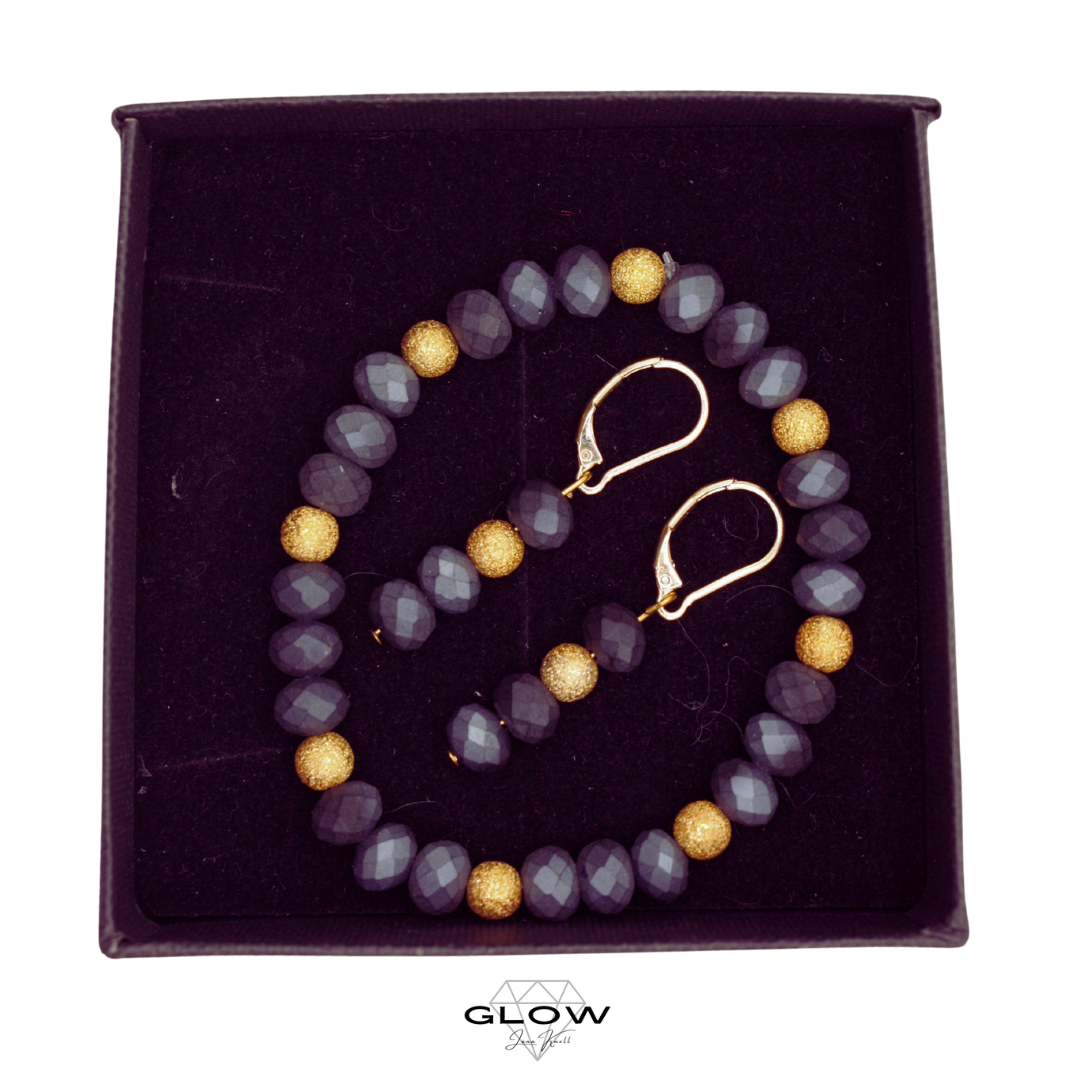 Schmuckset / Perlenarmband und Ohrhänger