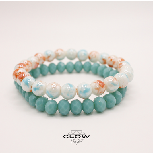 2er-Set Perlenarmband