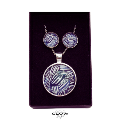 Schmuckset / Motivcabochon Kette und Ohrstecker