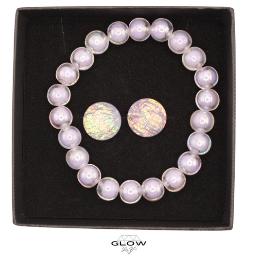 Schmuckset / Perlenarmband und Ohrstecker