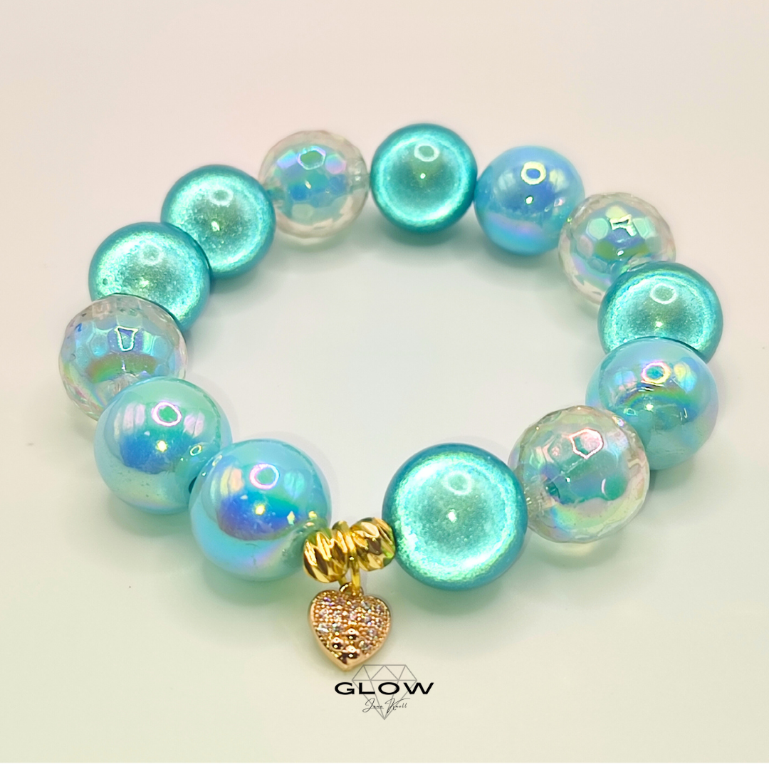 Statement-Armband "Heaven" mit schillernden 16mm Miracle Beads