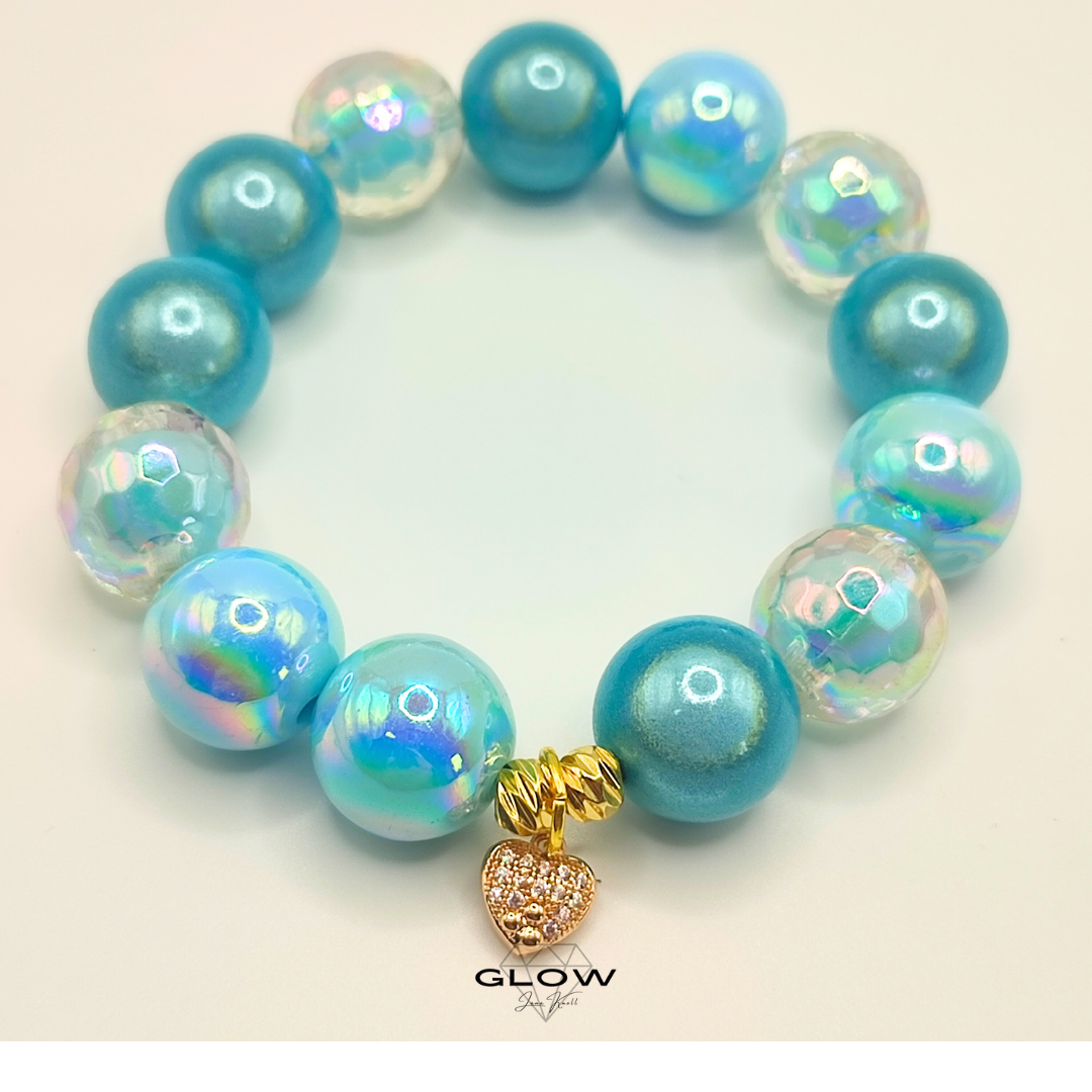 Statement-Armband "Heaven" mit schillernden 16mm Miracle Beads