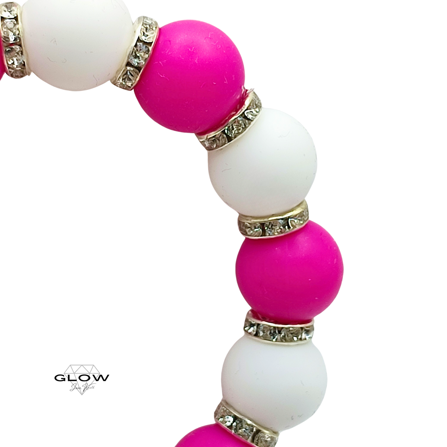 Silikonperlen-Schlüsselanhänger mit Lederquaste